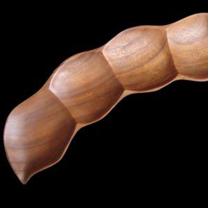 Vintage Large Wooden 4 Pod Snack Tray